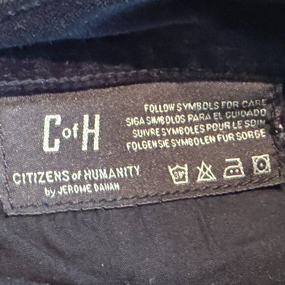 Citizens of Humanity Avedon Velvet Pants Low-Rise Skinny Leg Black - Picture 8 of 12